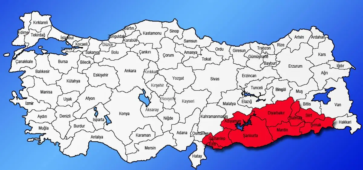 Güneydoğu Anadolu Bölgesi Ambar Kargo - İstanbul merkezli lojistik ağı